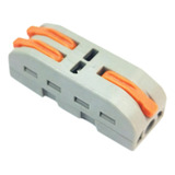 Conector Eléctrico Rápido Wago Hembra Tipo Bornera 1 Entrada 2 Salidas 250v X10u Demasled