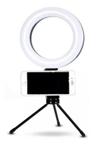 Iluminador Ring Light 16cm Usb Led Misto 3500k 5500k + Trip