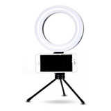 Iluminador Ring Light 16cm Usb Led Misto 3500k 5500k + Trip