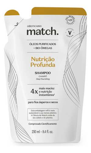  O Boticário Match Nutrição Profunda Refil Shampoo 250ml