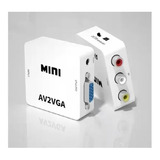 Adaptador Conversor Av2vga Rca Para Vga Novo Pronta Entrega