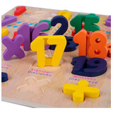 Tabla Números Encajables Educativo Juegos Didácticos Niños