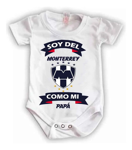 Pañalero Personalizado Bebé Rayados De Monterrey Futbol