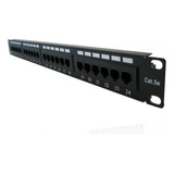 Patch Panel Utp De 24 Puertos Cat5e, 19in Con Barra Para Org