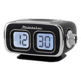 Studebaker Pantalla Grande Lcd Am/fm Reloj Retro Radio Usb B