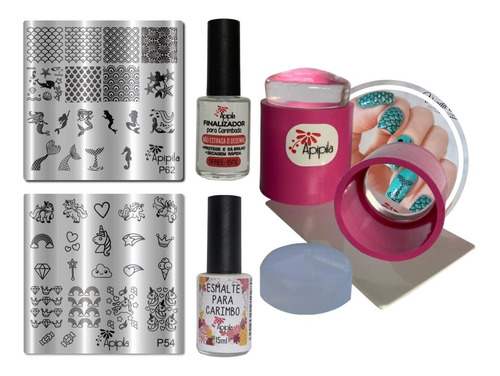 Kit Para Decoração De Unhas Apipila Sereias Unicornio 