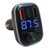 Receptor Bluetooth Para Carro Fm Usb/tipo C Mp3 E Acendedor