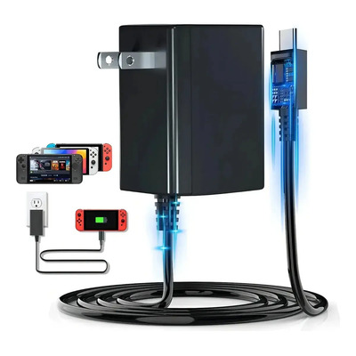 Para Nintendo Switch\u002Flite-15v 2.6a Cargador Rápido De 1.5 M Bateria Externa Switch Bateria Externa Nintendo Switch Nintendo Switch Dock Portatil Cargador De Switch | MercadoLibre