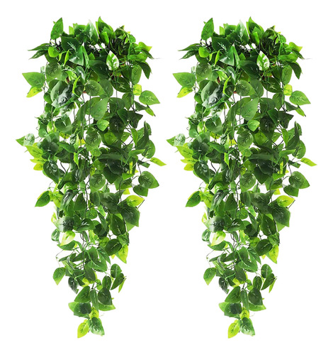 2 Plantas Colgantes Artificiales Para Pared, Interior Y Exte