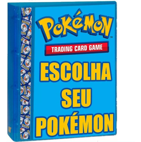 Pasta Fichário Cards Cartas Pokémon + 30 Folhas 9 Bolsos