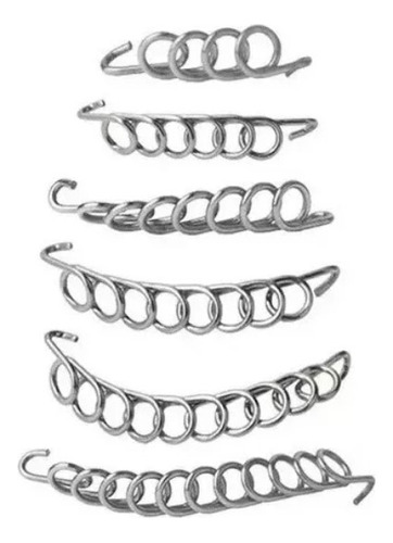 12 Molas Corretora Unha Encravada Desencravador 6 Tamanhos