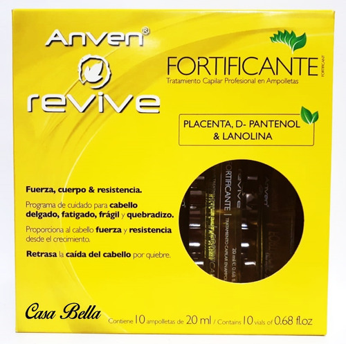 Ampolletas Revive Fortificante Con Placenta,d-pantenol Caja