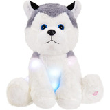 Houwsbaby Light Up Husky Stuffed Animal Dog Floppy Led Plush