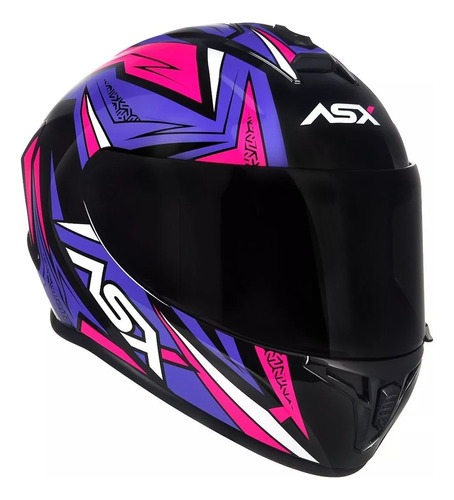 Capacete Diversos Graficos Asx Eagle Draken + Viseira Fumê