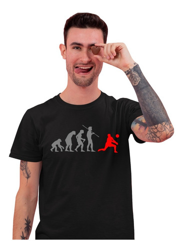 Camiseta Personalizada De Voleibol Popular Negro Estampado