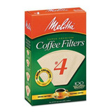 100 Filtros De Café Desechables Melitta Super Premium No. 4