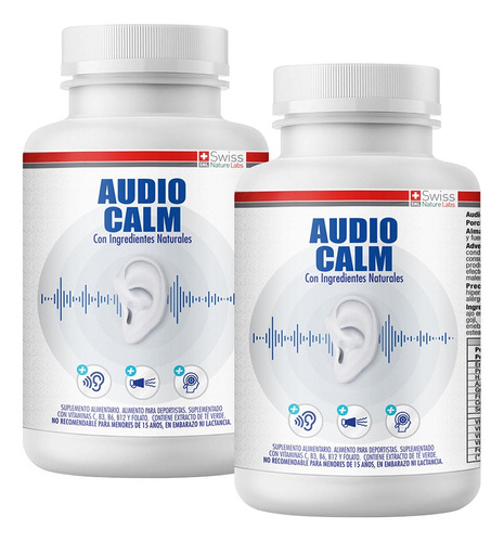 Tinnitus Alivio Audio Calm Origen Natural Para Dos Meses