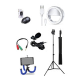 Acessórios Para Filmagem Kit Youtuber  Microfone Tripé 1,80m