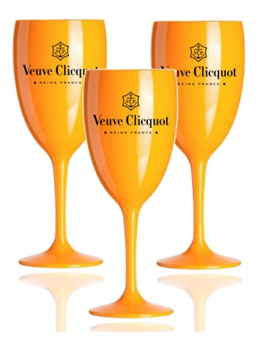 12 Taças De Champanhe E Drink Veuve Clicquot 400ml Acrílico