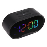 Reloj Led, Alarma Digital, Dígitos Grandes, Pantalla A Color