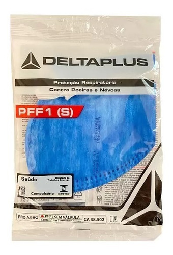 Kit 20 Máscaras Descartáveis Pff1 S/ Válvula Azul Delta Plus