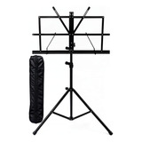 Suporte Telescopica P/partitura C/capa Preto Dolphin