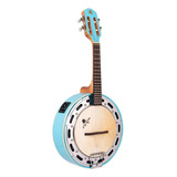 Banjo Marques Pintado 143 Azul Aro Cromado A20 Baj-143bleq