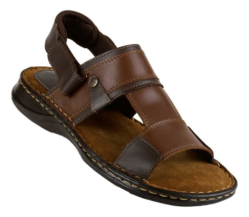 Sandalia Hombre Café Piel Stfashion 12404000