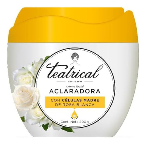 Crema Facial Teatrical Aclaradora Células Madre De 400 G