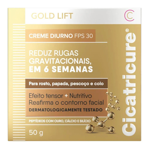 Cicatricure Creme Rejuvenescedor Gold Lift Diurno Fps30 50g