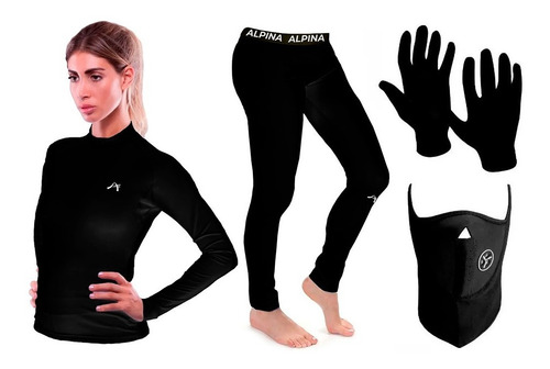 Kit Conjunto Termico Alpina + Guantes + Mascara