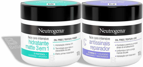 Kit Neutrogena Face Care Antissinais Noite E Hidratante 100g