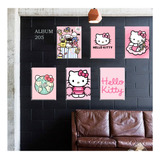 Cuadro Decorativo Hello Kitty Pink Gatita Album 6 Piezas