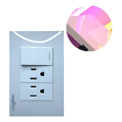Placa 2 Contactos 1 Apagado Acrilico Blanco Cristal Brillant | MercadoLibre