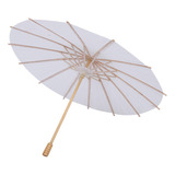 Paraguas De Papel Blanco, Parasol Accesorio Japonés Chino Pa