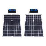 2pc 20w Kit De Panel Solar 10 Amp 12v / 24v Controlador De