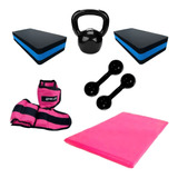 Caneleira Peso+ Halter + Kettlebell + Step + Colchonete 