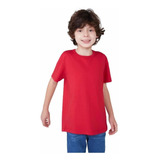 Camiseta Básica Infantil Menino Regular Hering Kids Vermelha