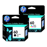 Kit Cartucho De Tinta Hp 60 Black 60 Color Original Novo Hp