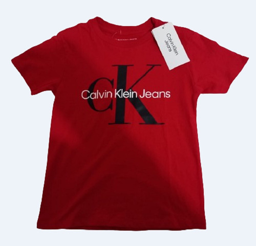 Playera Calvin Klein Para Niño Talla 4 600 Racing Red