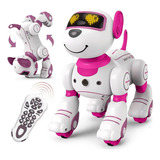 Perro Robot Inteligente Control Remoto Musica Baile Piruetas Color Rosado