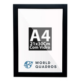 Moldura A4 Para Certificados Diplomas Fotos Com Vidro 21x30