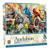 Rompecabezas Audubon Backyard Birds Pajaros En El Jardin 1000 Pz Masterpieces