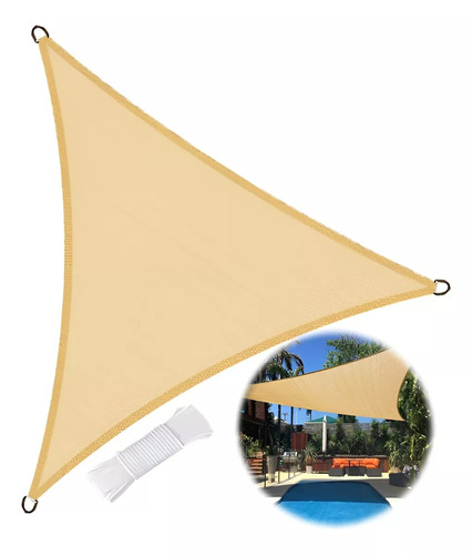 Toldo Vela Triangular Lonas Telas Sombra 5x5x5 Protector