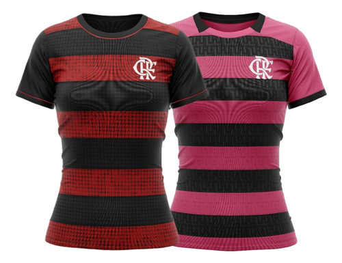 Kit 2 Camisas Flamengo Baby Look Institute + Classmate