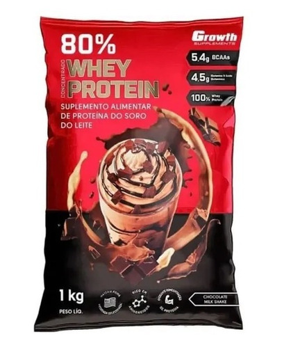 Growth Whey Protein Concentrado Milk Shake 1kg Growth 