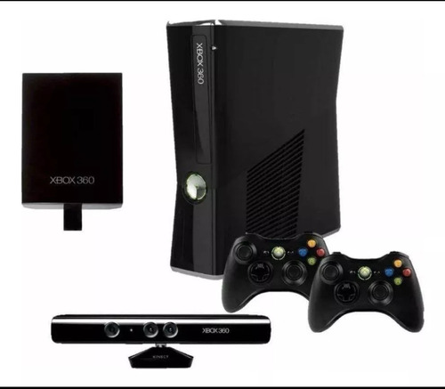 Xbox 360 + 2 Controles + Kinect + Hd 500gb+ Centenas Jogos