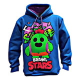 Buzo Brawl Stars Spike Doble Estampa Frizado Calidad Premium