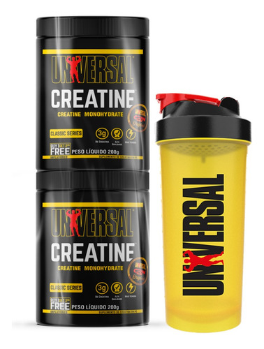 Combo Creatina Universal 200g + 200g Universal Nutrition