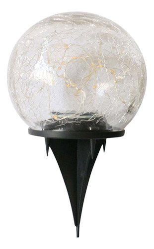 D Solar Led Glass Ball Garden Lamp Crackle Led Garden Decor